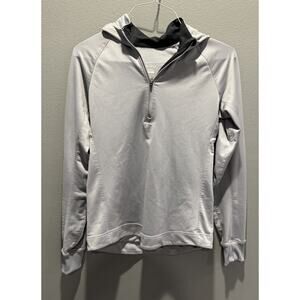 Nike Dri-Fit 1/4 Zip Hooded Pullover Women’s M Gray